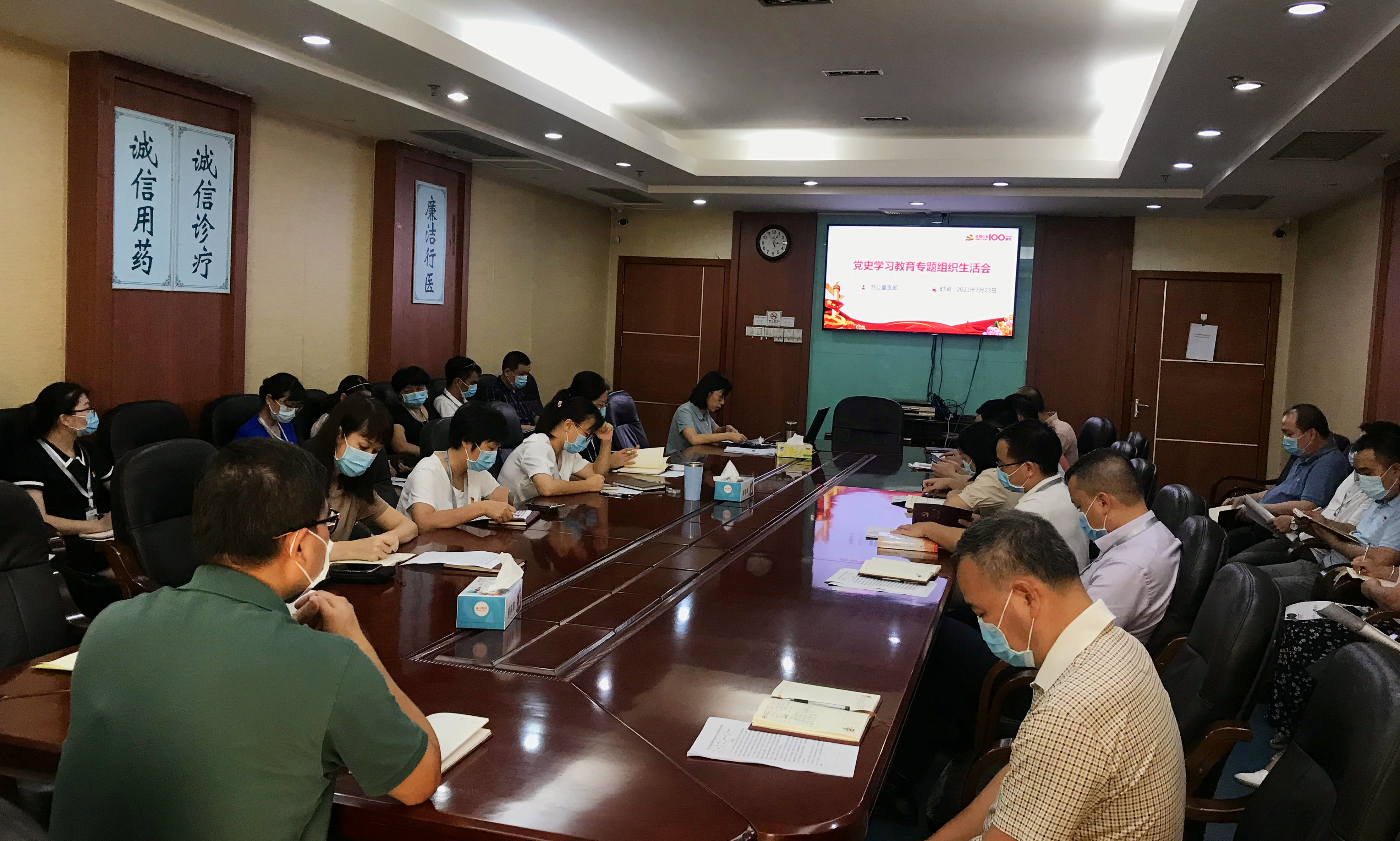【党史学习教育】医院办公室党支部召开党史学习教育专题组织生活会